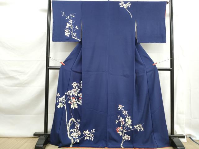 平和屋着物■訪問着　枝葉文　正絹　逸品　DABK3124qa
