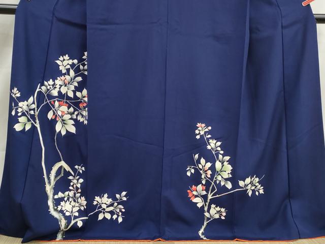平和屋着物■訪問着　枝葉文　正絹　逸品　DABK3124qa