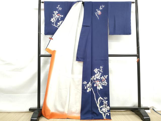 平和屋着物■訪問着　枝葉文　正絹　逸品　DABK3124qa