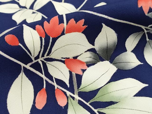 平和屋着物■訪問着　枝葉文　正絹　逸品　DABK3124qa