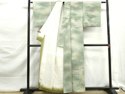 平和屋着物■上質な小紋　霞樹林文　暈し染め　正絹　逸品　DABK3125qa