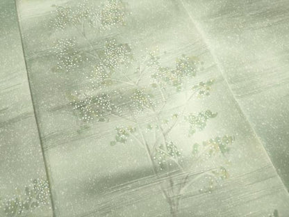 平和屋着物■上質な小紋　霞樹林文　暈し染め　正絹　逸品　DABK3125qa