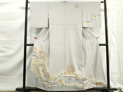 平和屋着物■訪問着　道長正倉院花文　暈し染め　金彩　正絹　逸品　DABK3127qa