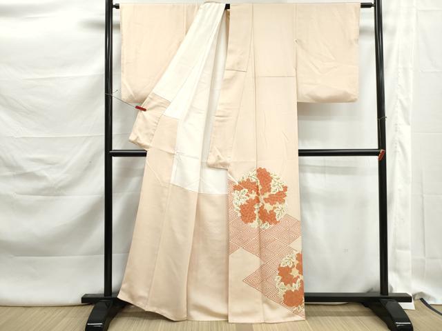 平和屋着物■豪華色留袖　駒刺繍　花丸菱文　金彩　正絹　逸品　DABK3135qa