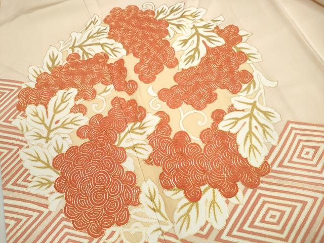 平和屋着物■豪華色留袖　駒刺繍　花丸菱文　金彩　正絹　逸品　DABK3135qa