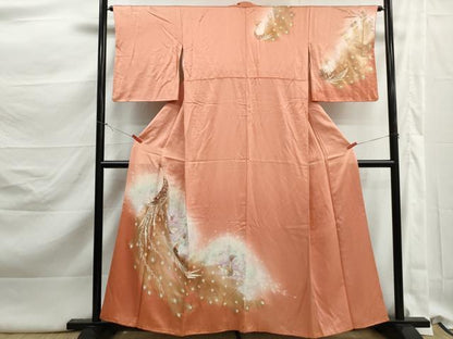平和屋着物■訪問着　孔雀文　暈し染め　金彩　正絹　逸品　DABK3144qa