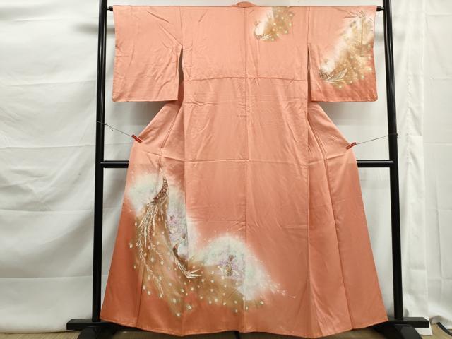 平和屋着物■訪問着　孔雀文　暈し染め　金彩　正絹　逸品　DABK3144qa