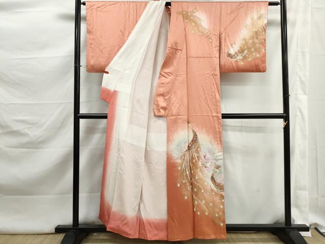 平和屋着物■訪問着　孔雀文　暈し染め　金彩　正絹　逸品　DABK3144qa