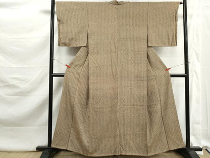 平和屋着物■上質な小紋　毘沙門亀甲　正絹　逸品　DABK3146qa