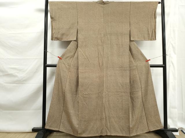 平和屋着物■上質な小紋　毘沙門亀甲　正絹　逸品　DABK3146qa