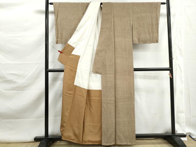 平和屋着物■上質な小紋　毘沙門亀甲　正絹　逸品　DABK3146qa