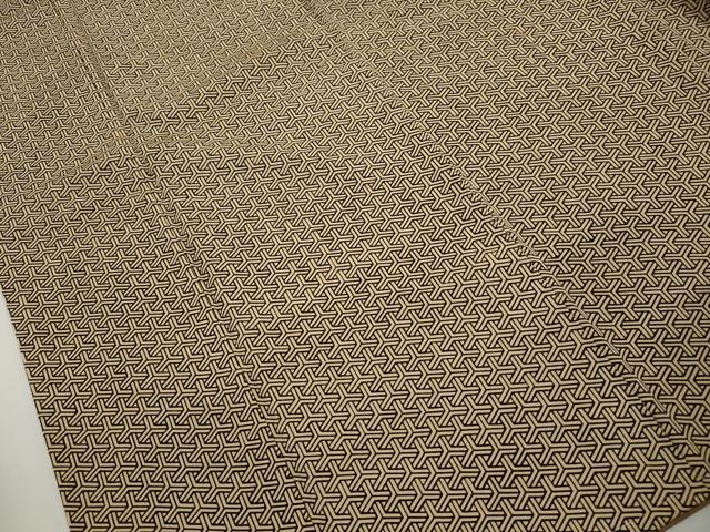 平和屋着物■上質な小紋　毘沙門亀甲　正絹　逸品　DABK3146qa