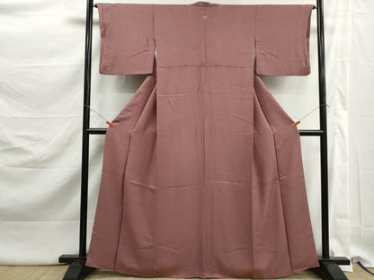 平和屋着物■上質な色無地　草花地紋　宗伝唐茶色　正絹　逸品　DABK3148qa