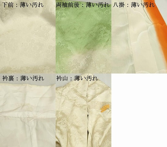 平和屋着物■訪問着　駒刺繍　草花文　暈し染め　金銀糸　正絹　逸品　DABK3149qa