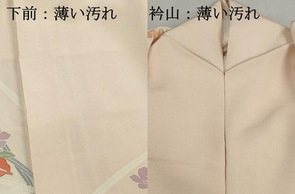 平和屋着物■訪問着　駒刺繍　草花文　暈し染め　金彩　正絹　逸品　DABK3153qa