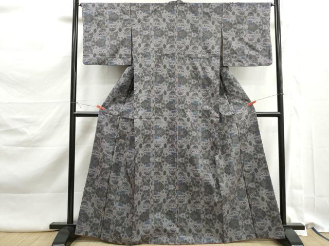 平和屋着物■本場大島紬　7マルキ　抽象文　正絹　逸品　DABK3154qa