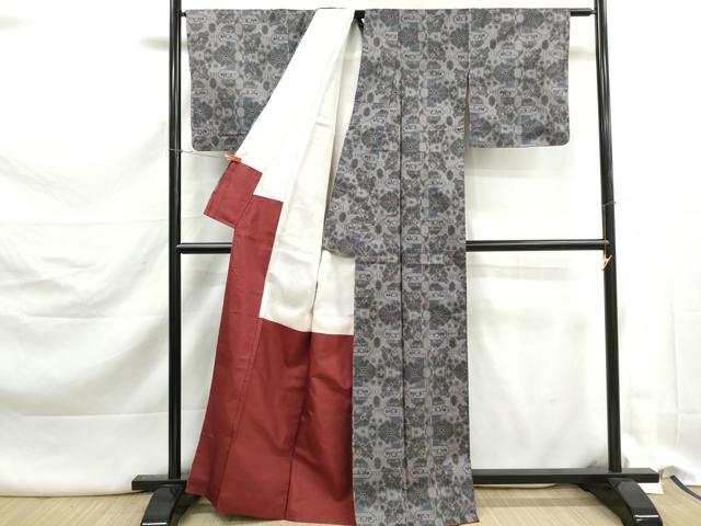 平和屋着物■本場大島紬　7マルキ　抽象文　正絹　逸品　DABK3154qa
