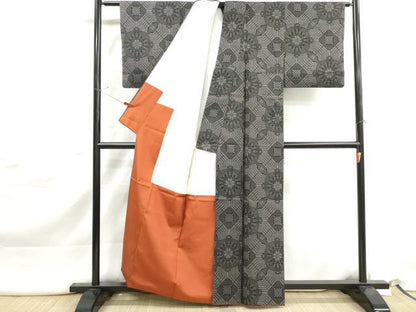 平和屋着物■本場大島紬　7マルキ　花菱文　正絹　逸品　DABK3156qa