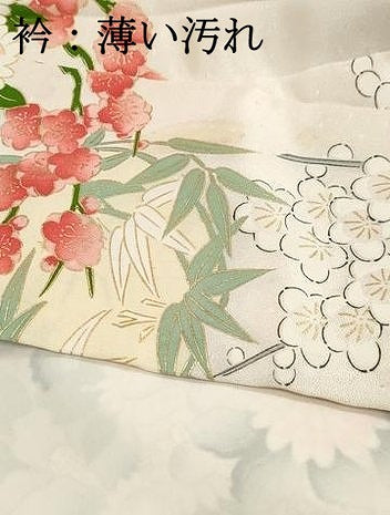 平和屋着物■豪華振袖　駒刺繍　草花文　金彩　正絹　逸品　DABK3161qa