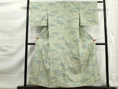 平和屋着物■上質な紬　幾何学文　正絹　逸品　DABK3169qa