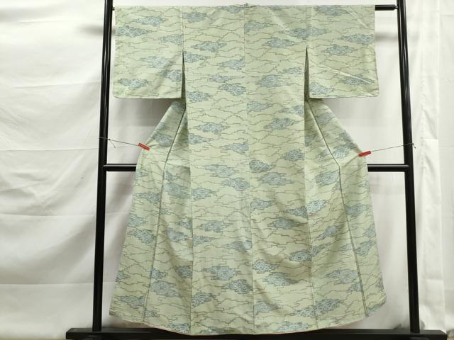 平和屋着物■上質な紬　幾何学文　正絹　逸品　DABK3169qa