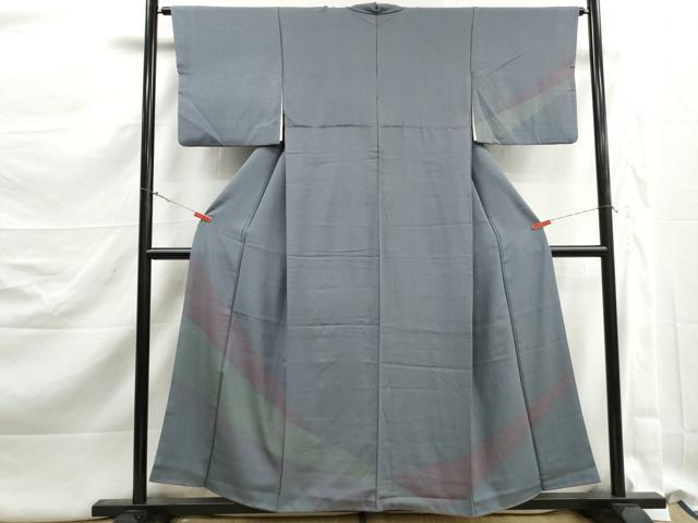 平和屋着物■訪問着　よろけ縞　正絹　逸品　DABK3171qa