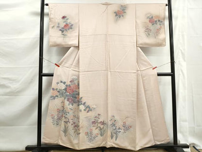 平和屋着物■訪問着　刺繍　枝花文　暈し染め　正絹　逸品　DABK3177qa