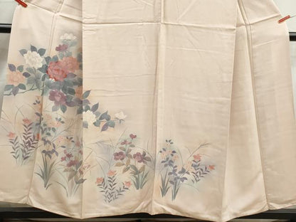 平和屋着物■訪問着　刺繍　枝花文　暈し染め　正絹　逸品　DABK3177qa