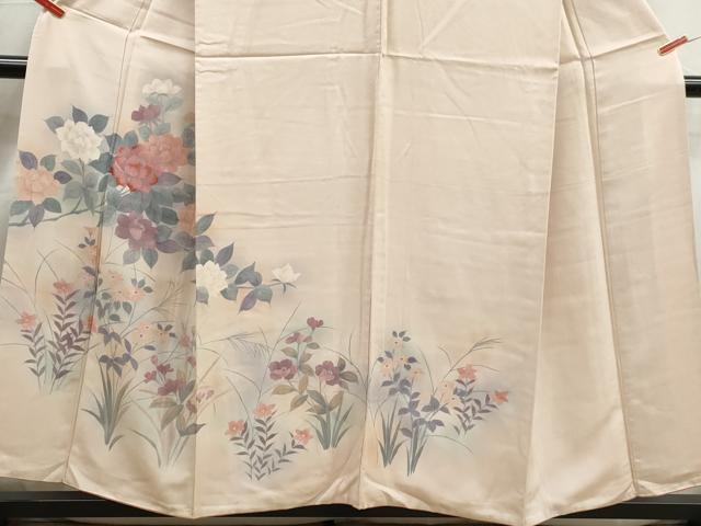 平和屋着物■訪問着　刺繍　枝花文　暈し染め　正絹　逸品　DABK3177qa