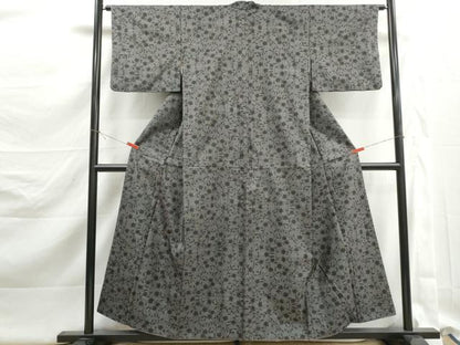 平和屋着物■本場大島紬　7マルキ　唐草花文　正絹　逸品　DABK3184qa