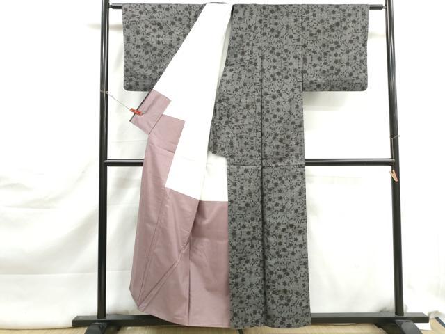 平和屋着物■本場大島紬　7マルキ　唐草花文　正絹　逸品　DABK3184qa