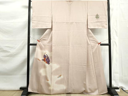平和屋着物■訪問着　人物文　能　暈し染め　金彩　正絹　逸品　DABK3187qa