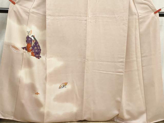平和屋着物■訪問着　人物文　能　暈し染め　金彩　正絹　逸品　DABK3187qa
