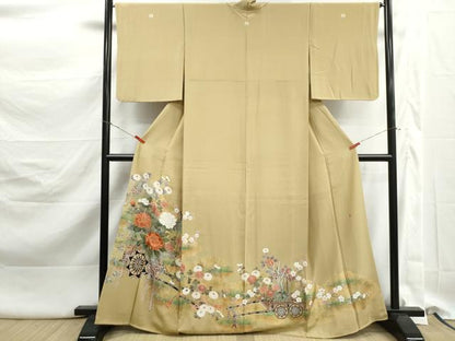 平和屋着物■豪華色留袖　作家物　駒刺繍　花車文　金彩　正絹　逸品　DABK3189qa