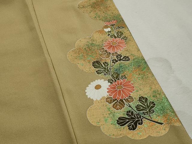 平和屋着物■豪華色留袖　作家物　駒刺繍　花車文　金彩　正絹　逸品　DABK3189qa