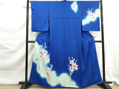平和屋着物■訪問着　草花文　暈し染め　正絹　逸品　DABK3195qa