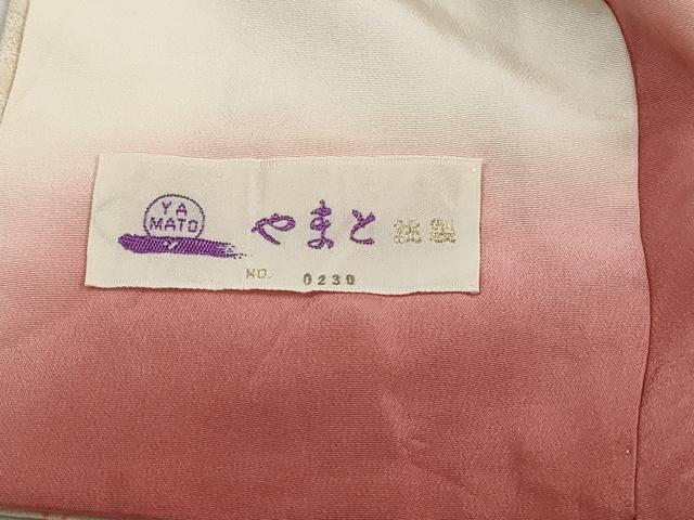 平和屋着物■上質な小紋　絞り　よろけ縞花文　やまと誂製　正絹　逸品　DABK3198qa