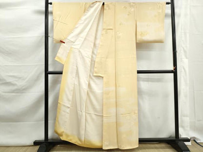 平和屋着物■訪問着　地紋起こし　霞枝花文　暈し染め　正絹　逸品　DABK3201qa