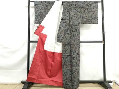 平和屋着物■本場大島紬　7マルキ　楓尽くし　正絹　逸品　DABK3203qa