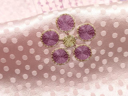 平和屋着物■訪問着　駒刺繍　舞花文　梅鉢　暈し染め　正絹　逸品　DABK3205qa