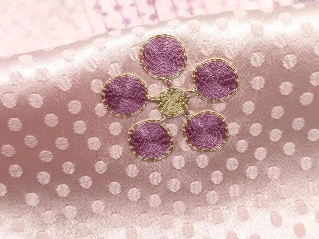 平和屋着物■訪問着　駒刺繍　舞花文　梅鉢　暈し染め　正絹　逸品　DABK3205qa