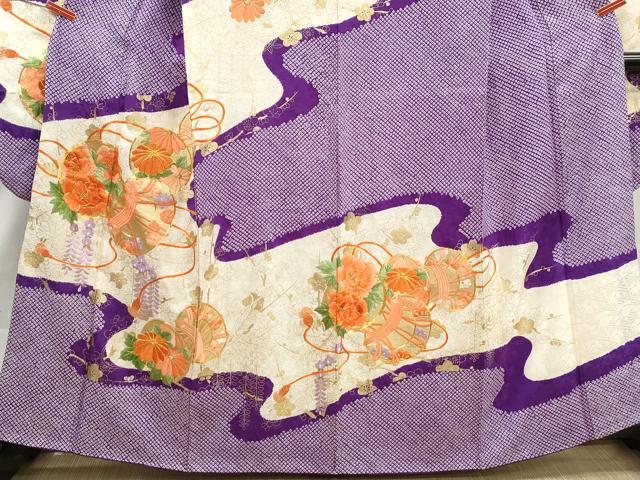 平和屋着物■豪華振袖　駒刺繍　絞り　花鼓文　金彩　やまと誂製　正絹　逸品　DABK3208qa