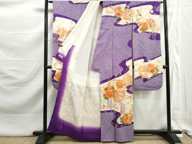 平和屋着物■豪華振袖　駒刺繍　絞り　花鼓文　金彩　やまと誂製　正絹　逸品　DABK3208qa