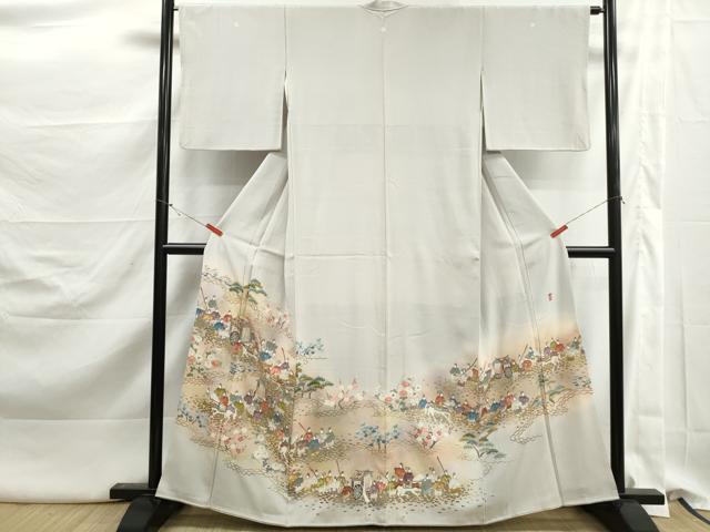 平和屋着物■豪華色留袖　作家物　人物風景文　暈し染め　金彩　正絹　逸品　DABK3211qa