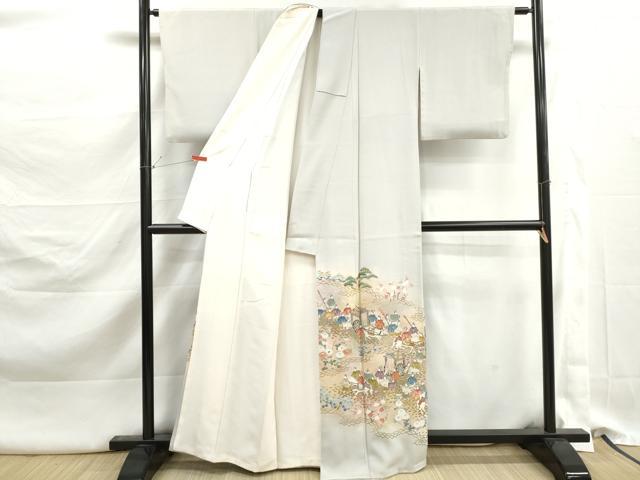 平和屋着物■豪華色留袖　作家物　人物風景文　暈し染め　金彩　正絹　逸品　DABK3211qa