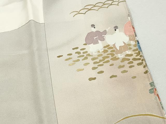 平和屋着物■豪華色留袖　作家物　人物風景文　暈し染め　金彩　正絹　逸品　DABK3211qa