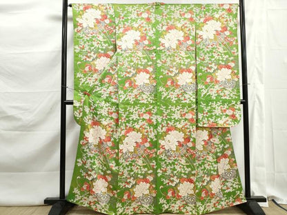 平和屋着物■豪華振袖　花車文　金彩　正絹　逸品　DABK3214qa