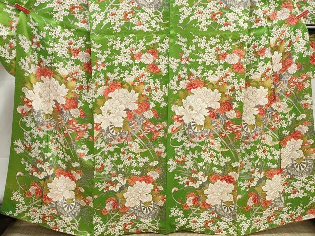 平和屋着物■豪華振袖　花車文　金彩　正絹　逸品　DABK3214qa