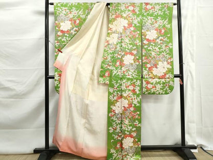 平和屋着物■豪華振袖　花車文　金彩　正絹　逸品　DABK3214qa