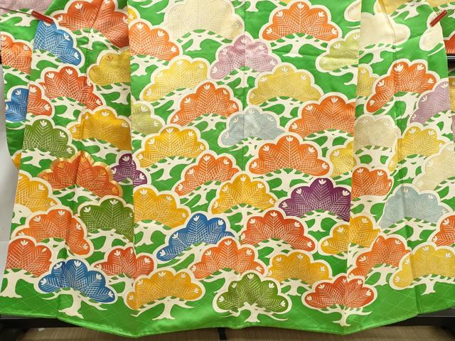 平和屋着物■豪華振袖　駒刺繍　枝松尽くし文　金彩　正絹　逸品　DABK3219qa